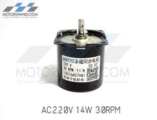 Động cơ giảm tốc AC220V 14W 30 vòng/phút trục 7mm