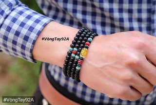 Vòng Tay Đá Obisian 108 hạt